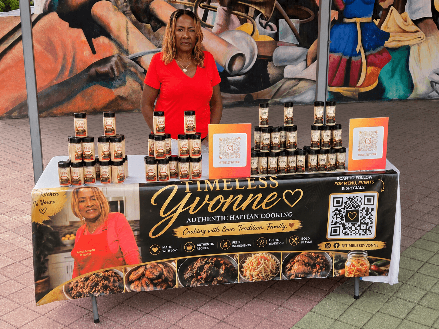 Auntie Yvonne at the food festival